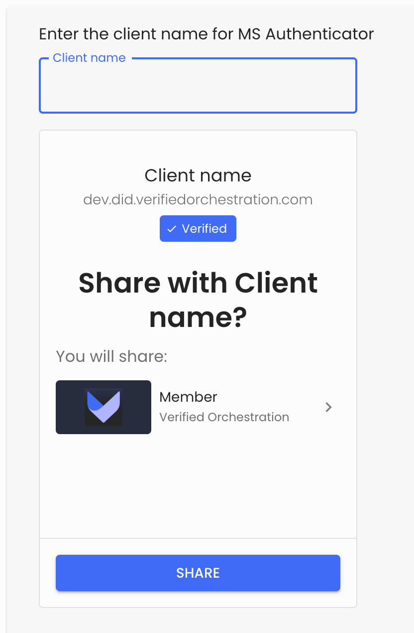 Client name not filled