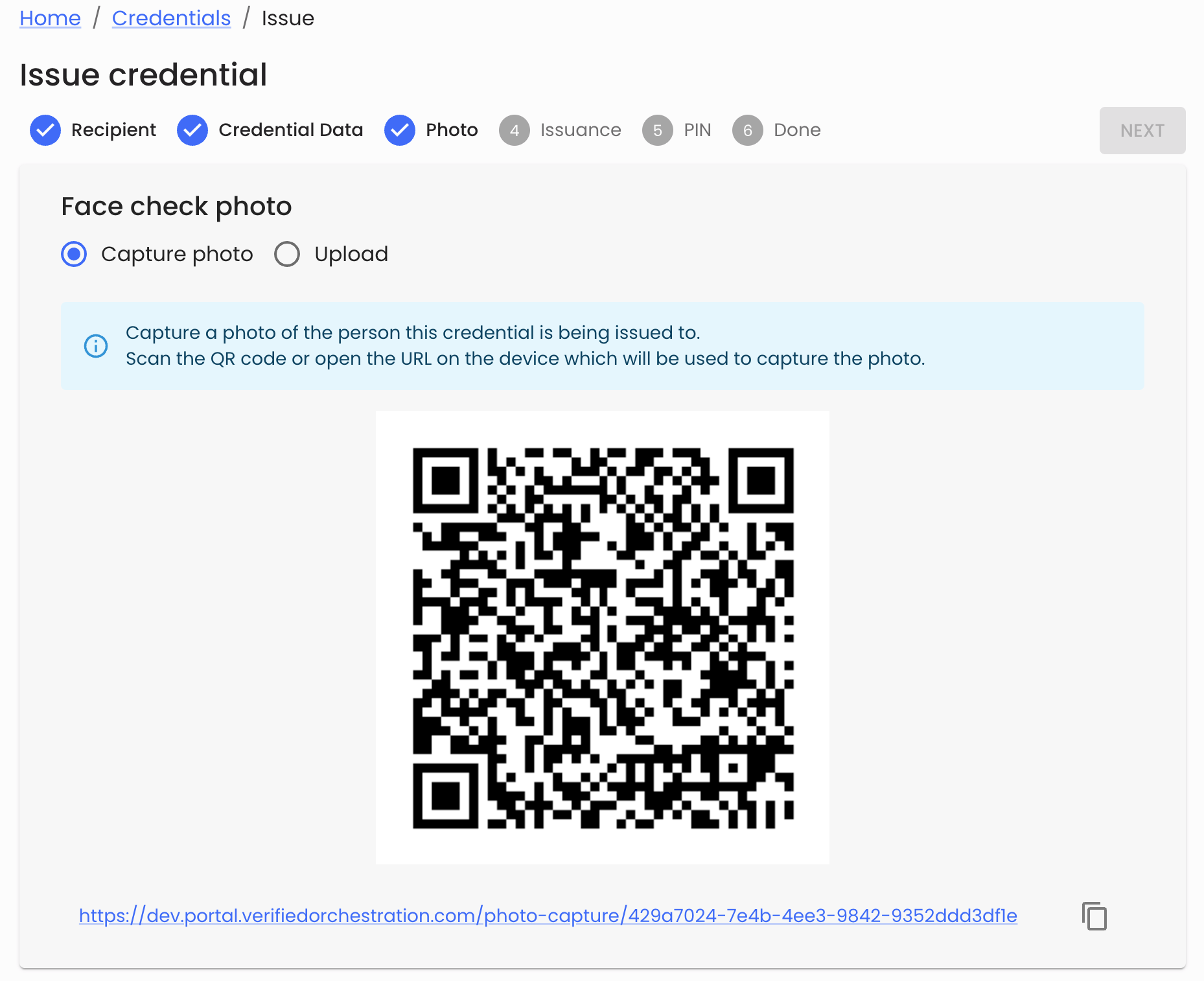 Credential facecheck